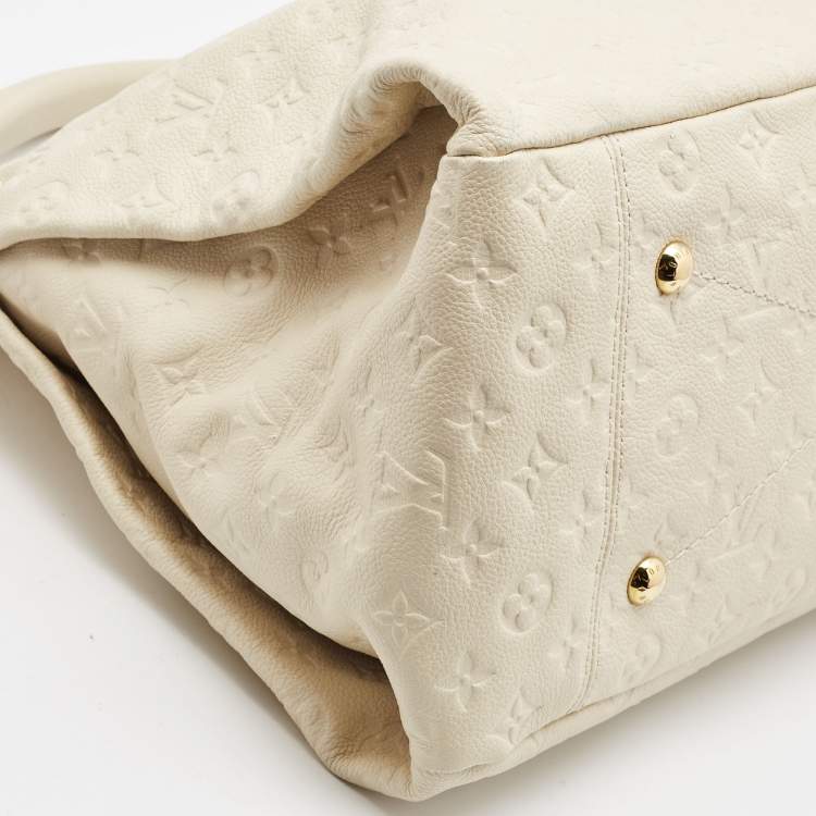 Pre Owned Louis Vuitton Neige Monogram Empreinte Leather Artsy MM Bag