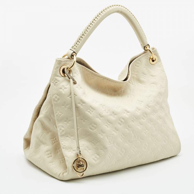 Pre Owned Louis Vuitton Neige Monogram Empreinte Leather Artsy MM Bag