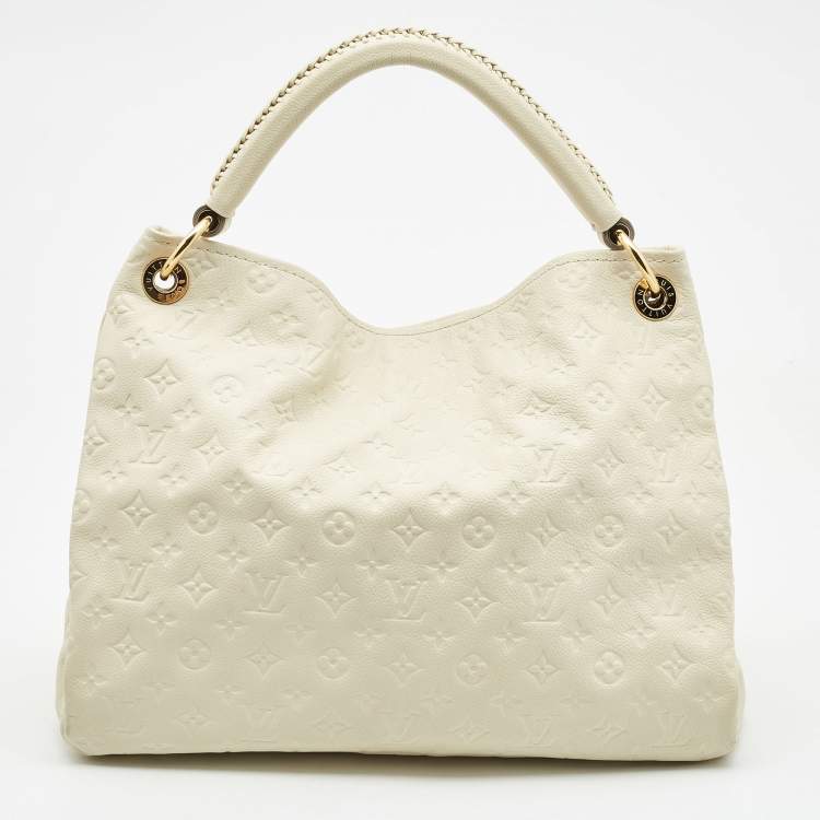 Pre Owned Louis Vuitton Neige Monogram Empreinte Leather Artsy MM Bag