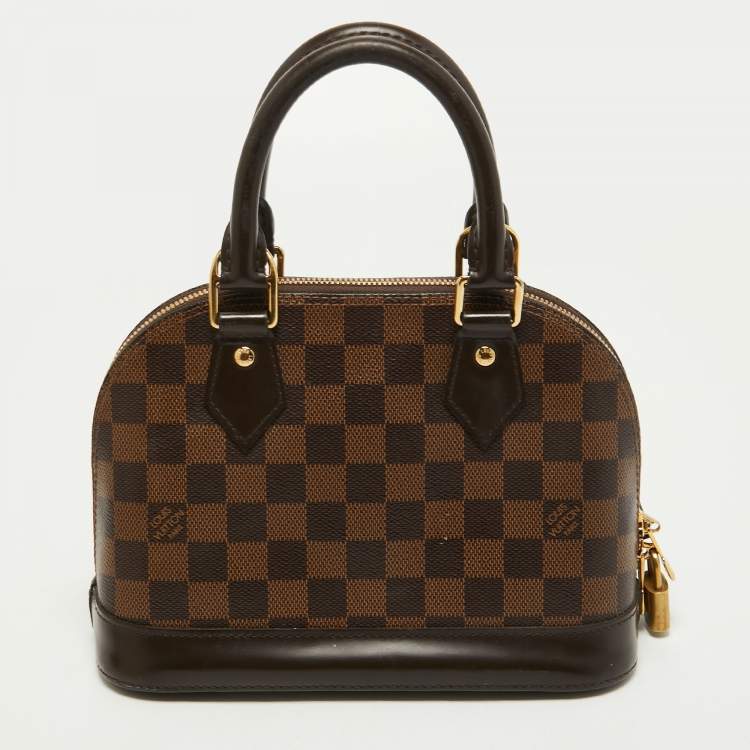 Pre Owned Louis Vuitton Damier Ebene Canvas Alma BB Bag