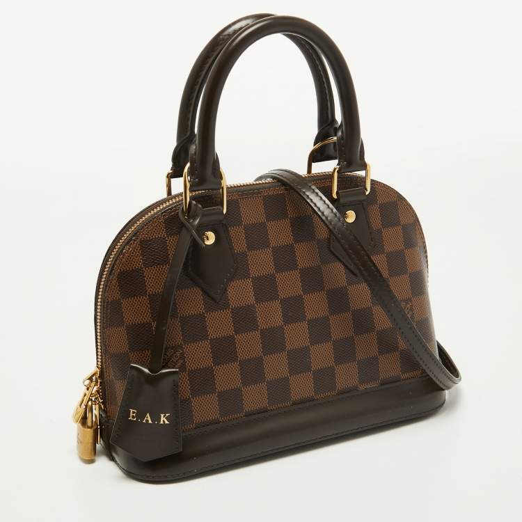 Pre Owned Louis Vuitton Damier Ebene Canvas Alma BB Bag
