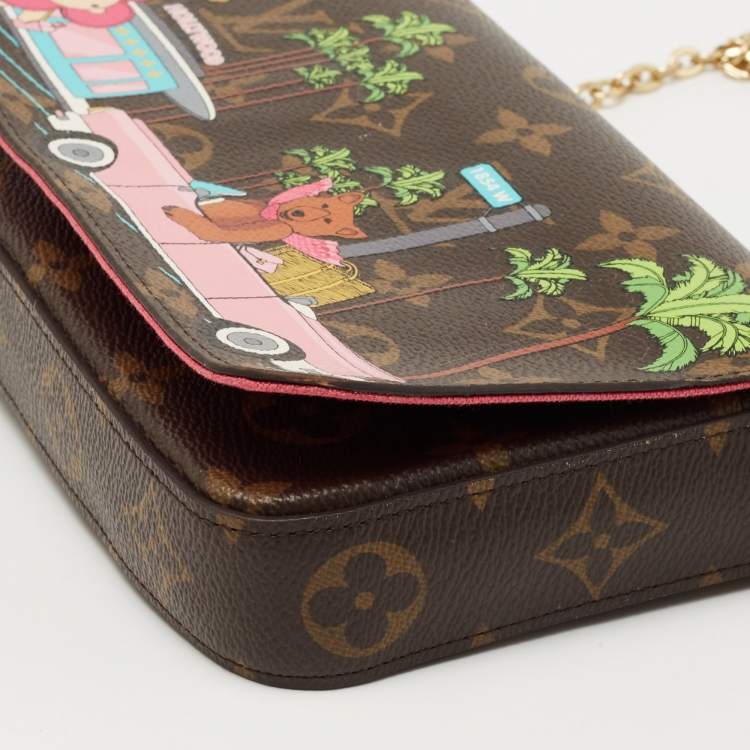 Pre Owned Louis Vuitton Monogram Canvas Limited Edition Vivienne Felicie Pochette Bag