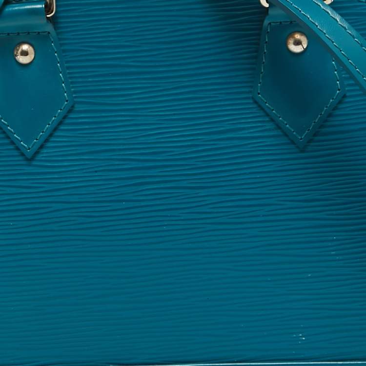Pre Owned Louis Vuitton Teal Epi Leather Alma BB Bag
