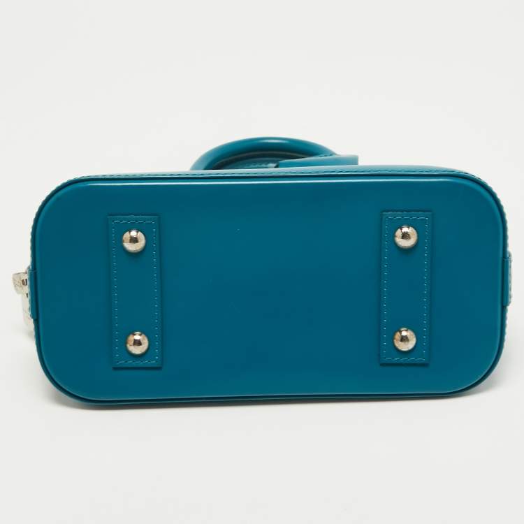 Pre Owned Louis Vuitton Teal Epi Leather Alma BB Bag