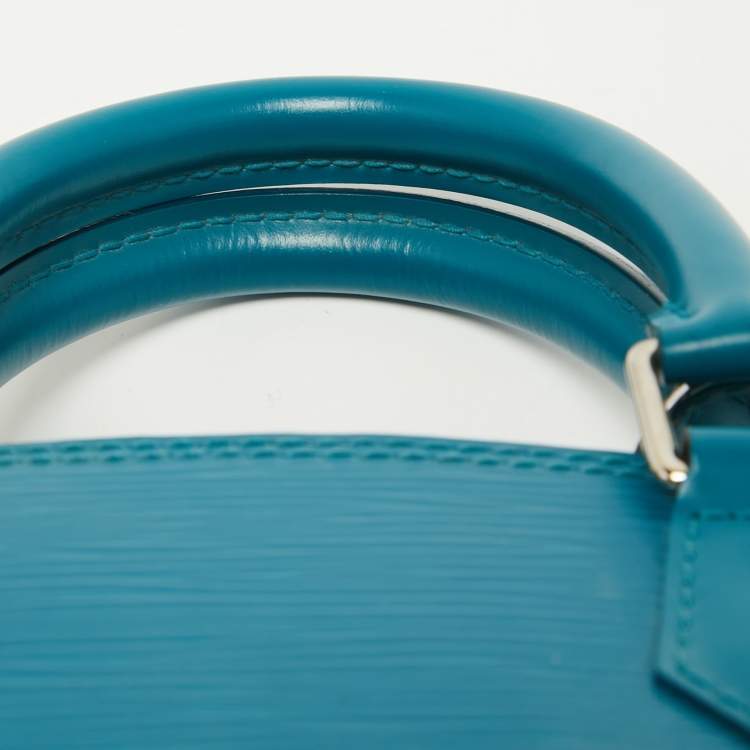 Pre Owned Louis Vuitton Teal Epi Leather Alma BB Bag
