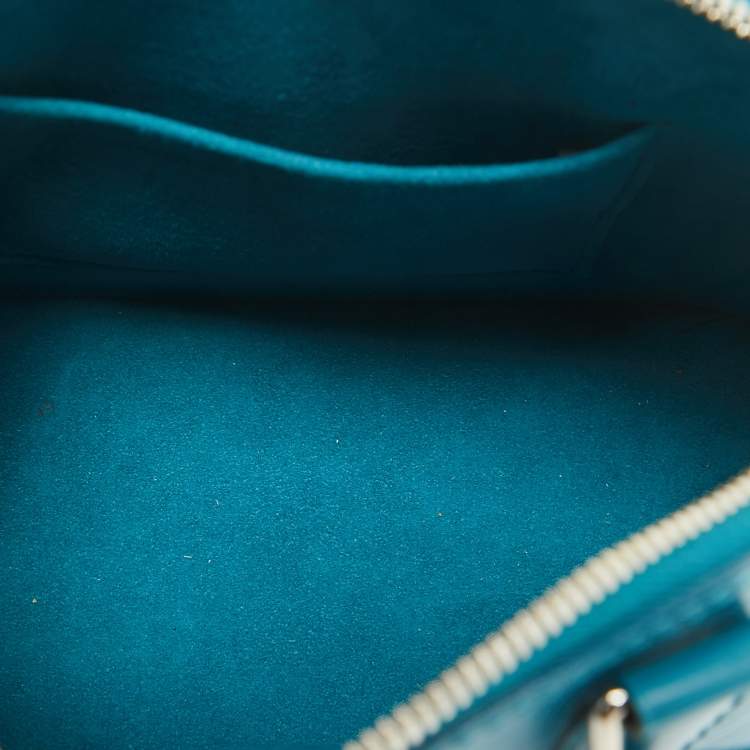 Pre Owned Louis Vuitton Teal Epi Leather Alma BB Bag
