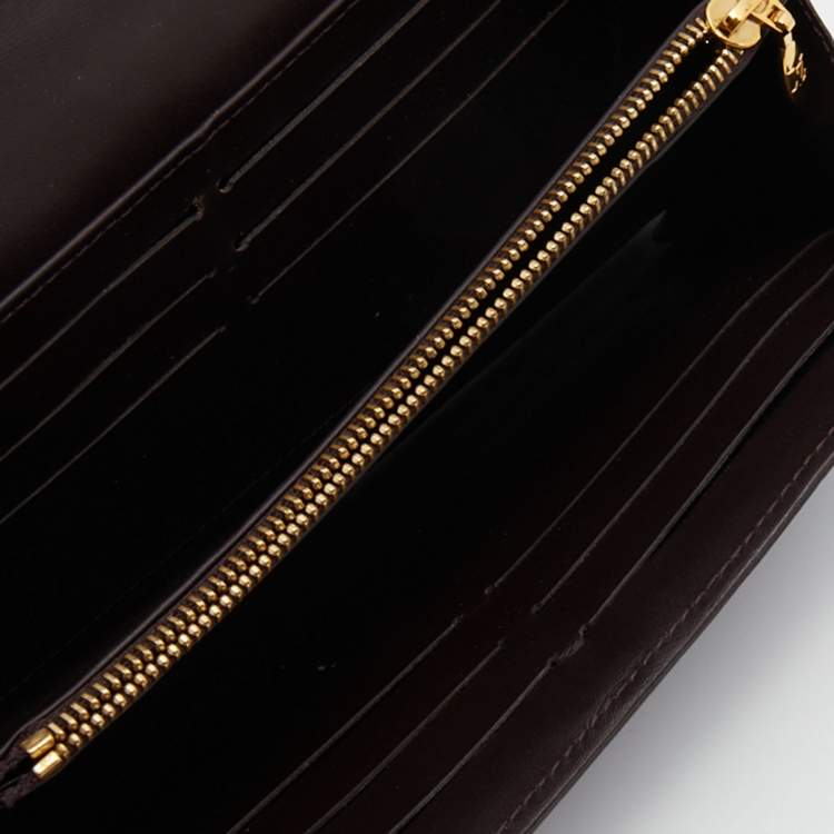 Pre Owned Louis Vuitton Amarante Monogram Vernis Jeanne Wallet