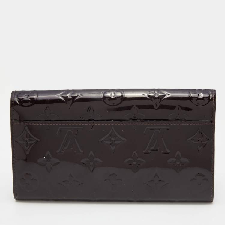 Pre Owned Louis Vuitton Amarante Monogram Vernis Jeanne Wallet
