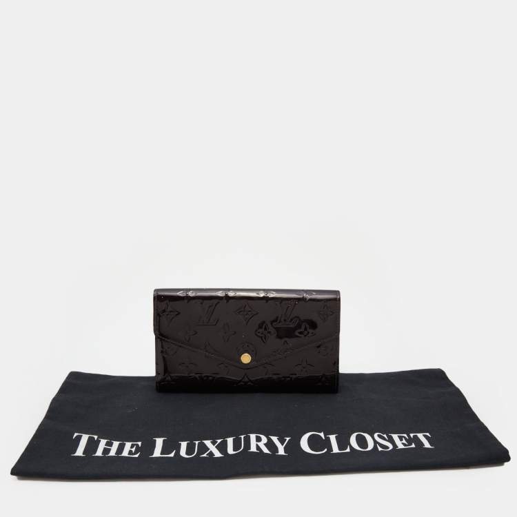 Pre Owned Louis Vuitton Amarante Monogram Vernis Jeanne Wallet