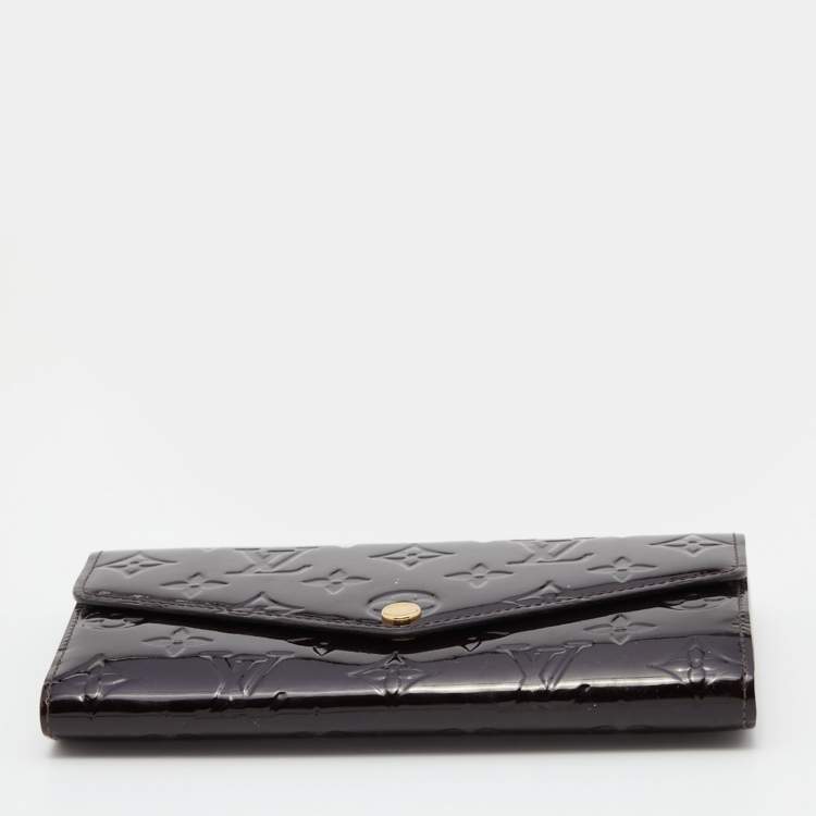 Pre Owned Louis Vuitton Amarante Monogram Vernis Jeanne Wallet