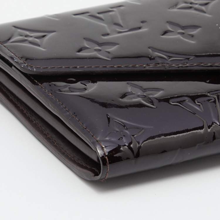 Pre Owned Louis Vuitton Amarante Monogram Vernis Jeanne Wallet