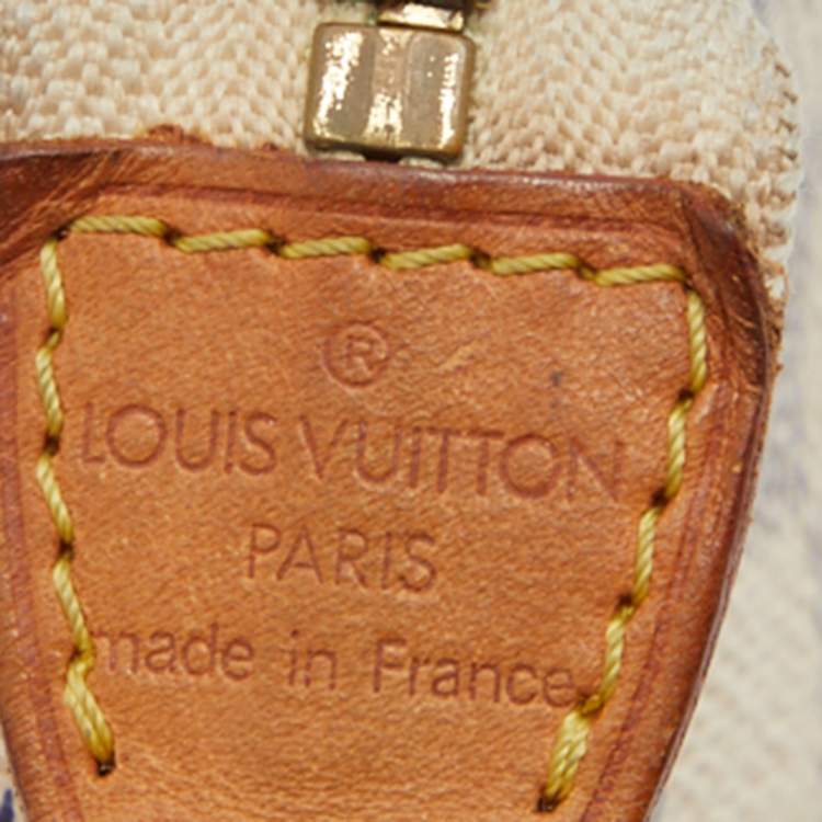 Pre Owned Louis Vuitton Damier Azur Canvas Mini Pochette Clutch