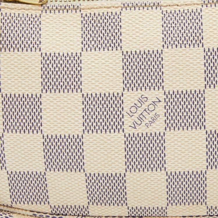 Pre Owned Louis Vuitton Damier Azur Canvas Mini Pochette Clutch