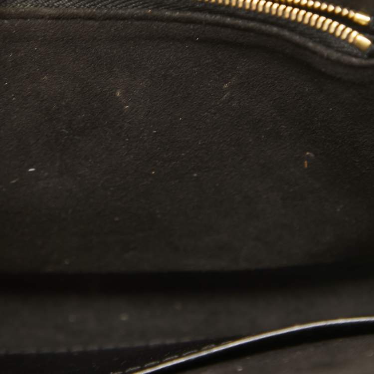 Pre Owned Louis Vuitton Black Leather Chain Louise MM Bag