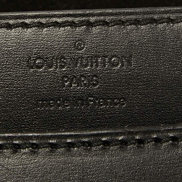 Pre Owned Louis Vuitton Black Leather Chain Louise MM Bag