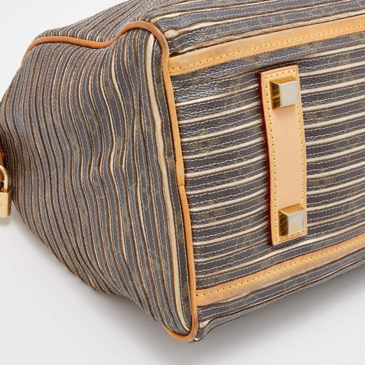Pre Owned Louis Vuitton Argent Monogram Canvas and Leather Limited Edition Eden Speedy 30 Bag