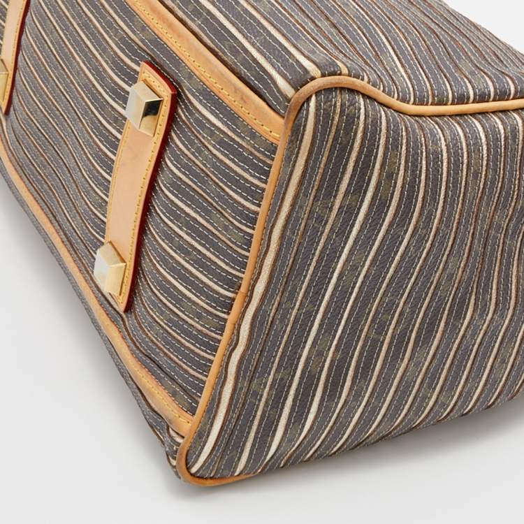 Pre Owned Louis Vuitton Argent Monogram Canvas and Leather Limited Edition Eden Speedy 30 Bag