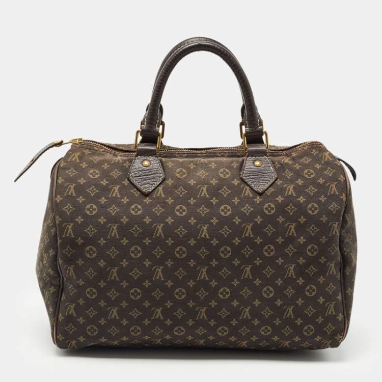 Pre Owned Louis Vuitton Monogram Canvas Mini Lin Speedy 30 Bag