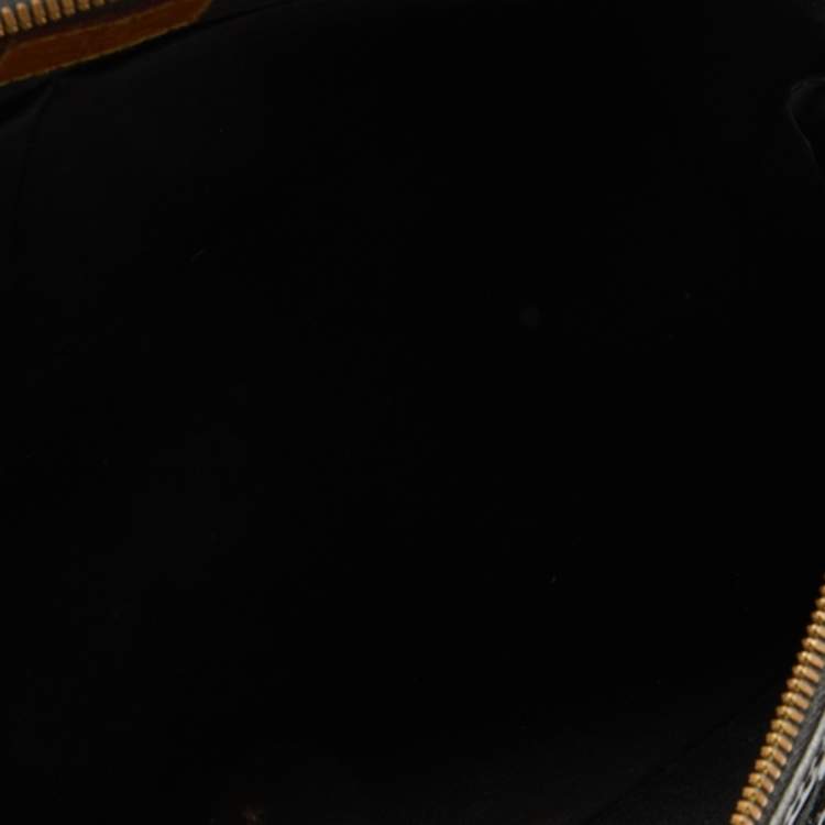 Pre Owned Louis Vuitton Black Monogram Vernis Alma PM Bag