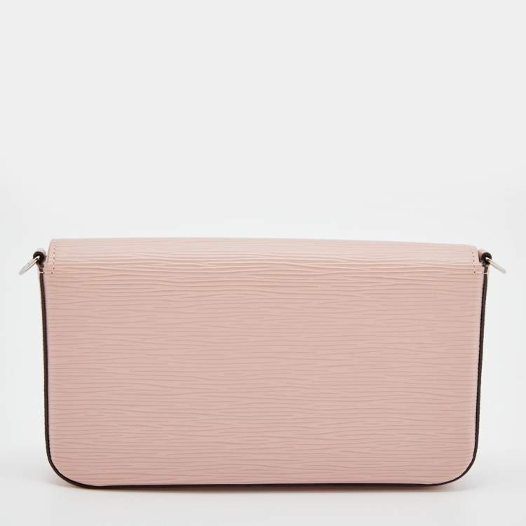 Pre Owned Louis Vuitton Rose Ballerine Epi Leather Pochette Felicie Bag