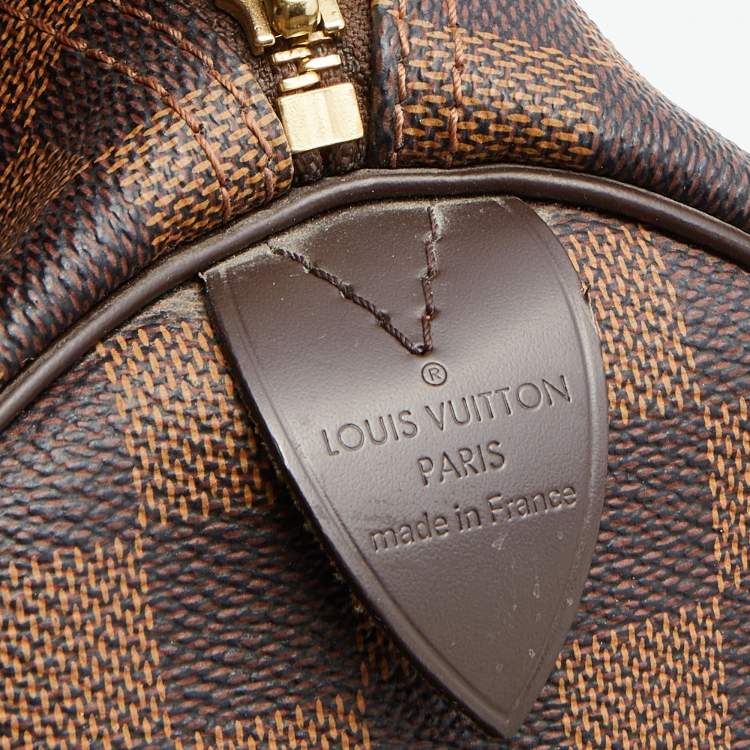 Pre Owned Louis Vuitton Damier Ebene Canvas Speedy 30 Bag