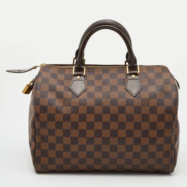 Pre Owned Louis Vuitton Damier Ebene Canvas Speedy 30 Bag