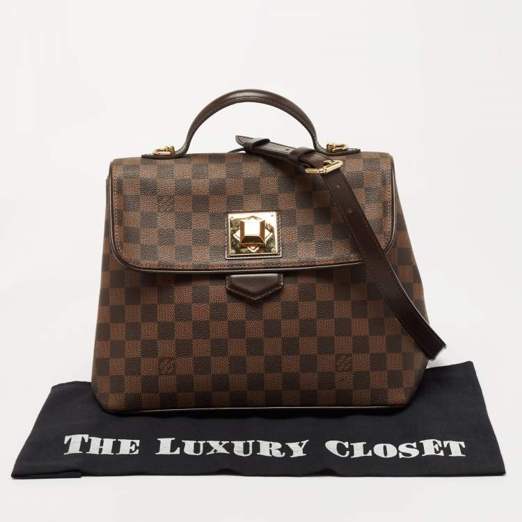 Pre Owned Louis Vuitton Damier Ebene Canvas Bergamo MM Bag