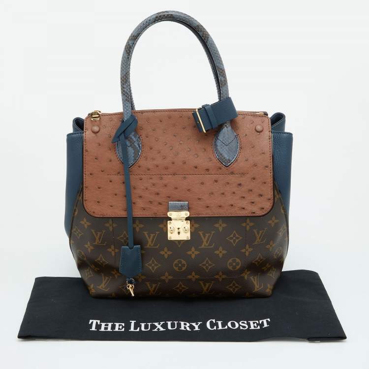 Pre Owned Louis Vuitton Exotique Monogram Limited Edition Majestueux MM Bag