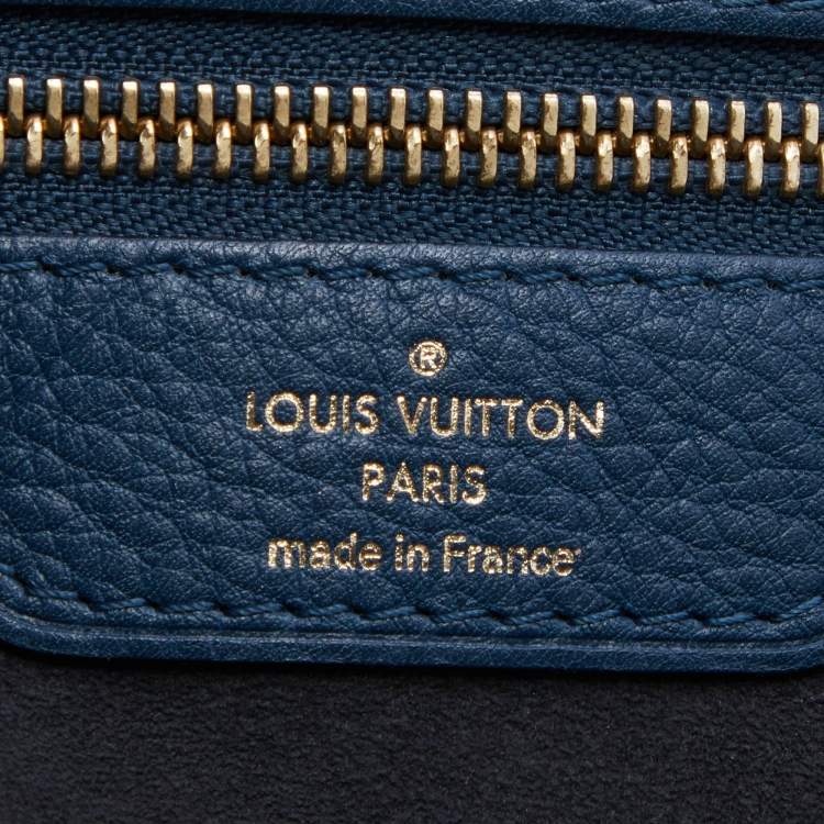 Pre Owned Louis Vuitton Marine Monogram Mahina Leather Cirrus MM Bag
