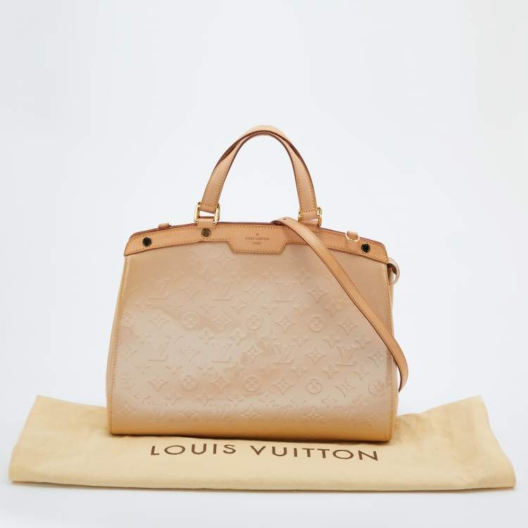 Pre Owned Louis Vuitton Rose Florentine Monogram Vernis Brea GM Bag