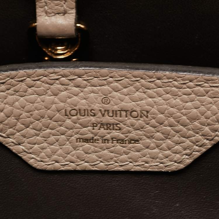 Pre Owned Louis Vuitton Beige Taurillon Leather Capucines BB Bag