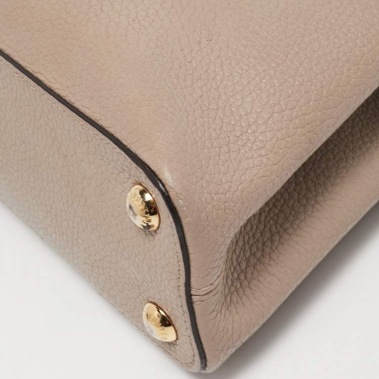 Pre Owned Louis Vuitton Beige Taurillon Leather Capucines BB Bag