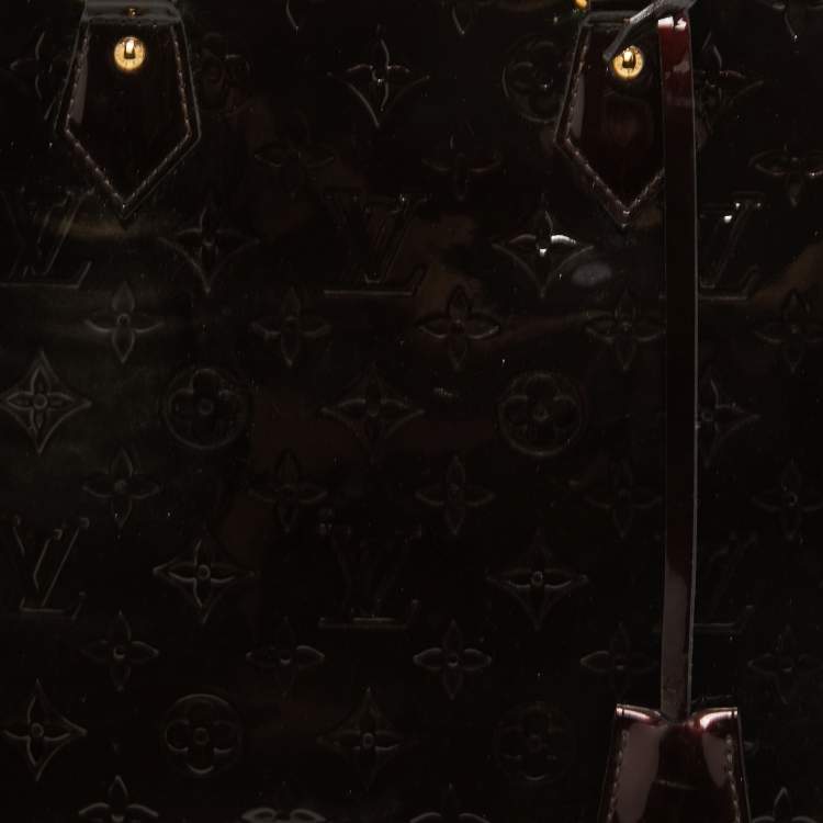 Pre Owned Louis Vuitton Amarante Monogram Vernis Alma GM Bag