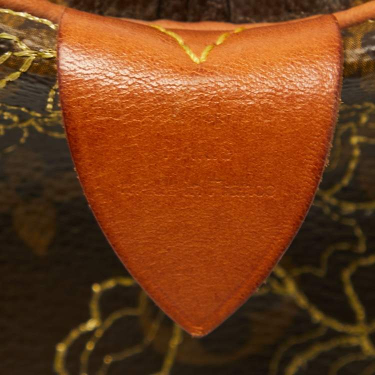 Pre Owned Louis Vuitton Monogram Canvas and Leather Limited Edition Dentelle Speedy 30 Bag