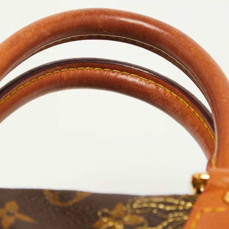 Pre Owned Louis Vuitton Monogram Canvas and Leather Limited Edition Dentelle Speedy 30 Bag