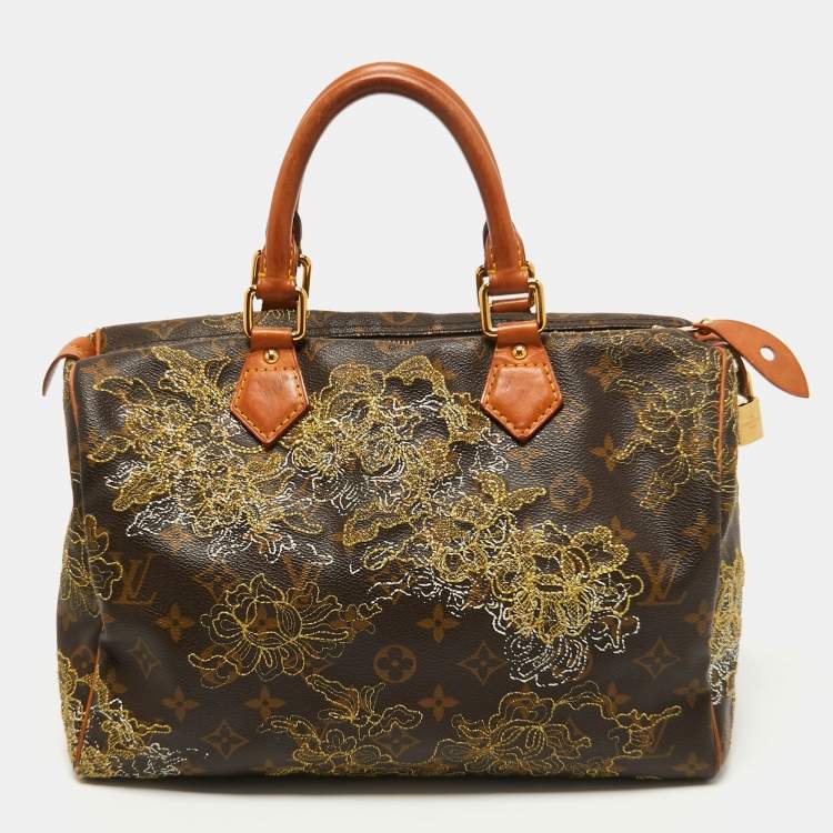 LOUIS VUITTON MONOGRAM LIMITED EDITION DENTELLE SPEEDY 30 BAG