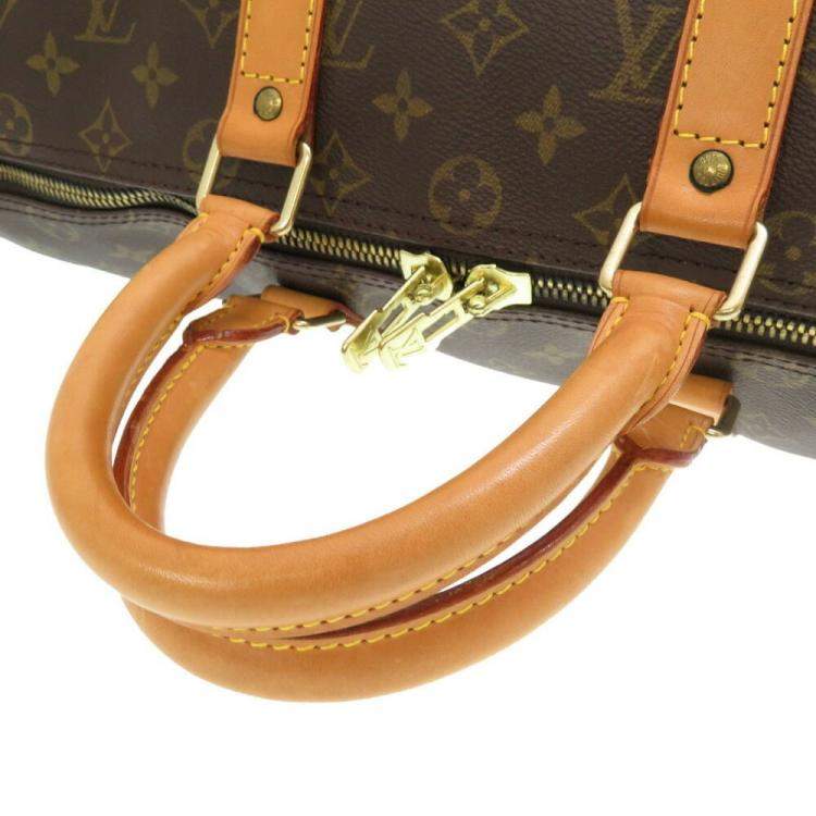 Pre Owned Louis Vuitton Monogram Keepall Bandouliere 45 Boston Bag
