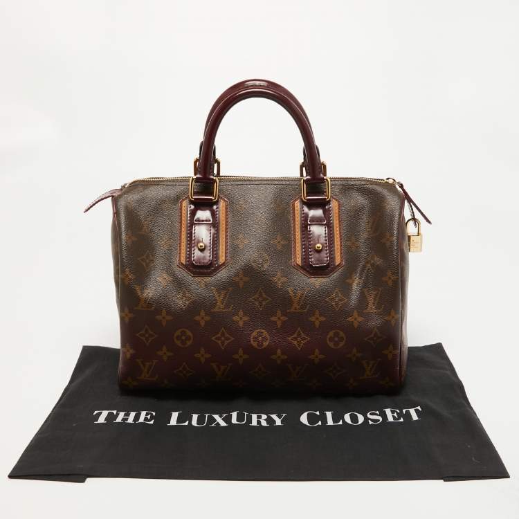 Pre Owned Louis Vuitton Bordeaux Monogram Canvas Mirage Speedy 30 Bag 