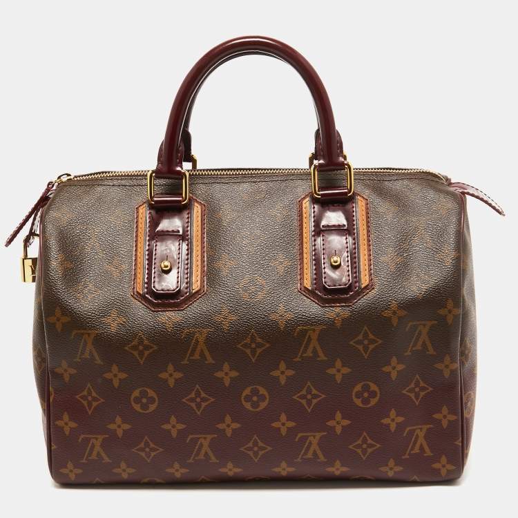 Pre Owned Louis Vuitton Bordeaux Monogram Canvas Mirage Speedy 30 Bag 