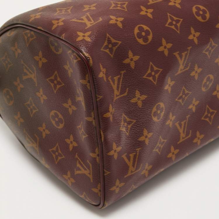 Pre Owned Louis Vuitton Bordeaux Monogram Canvas Mirage Speedy 30 Bag 