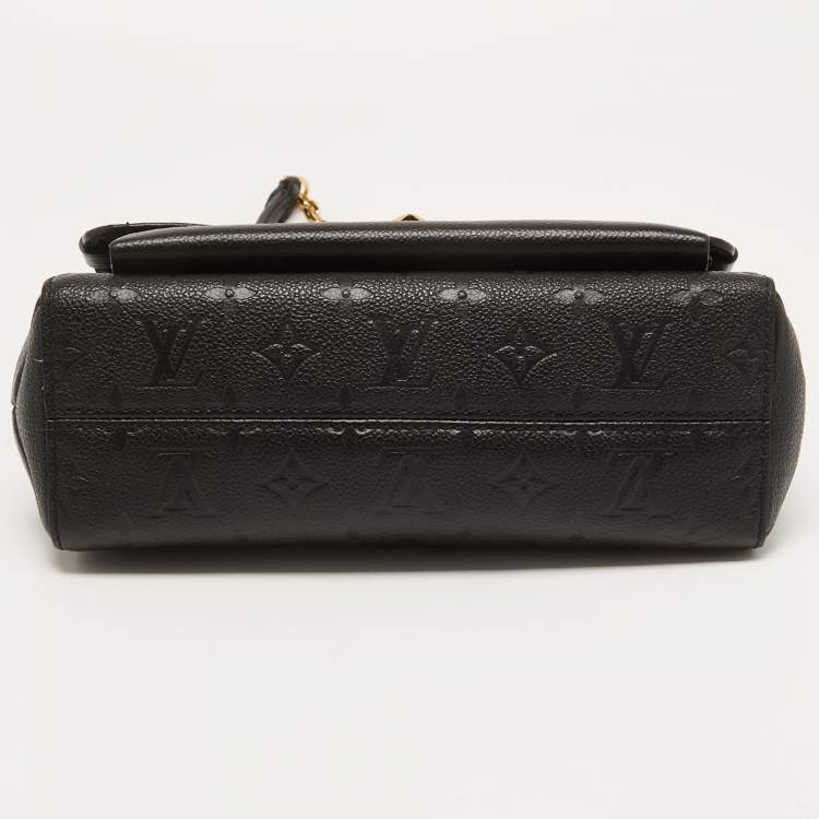 Pre Owned Louis Vuitton Noir Monogram Empreinte Leather Vavin PM Bag