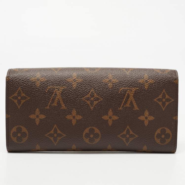 Pre Owned Louis Vuitton Rose Ballerine Monogram Canvas Emilie Wallet