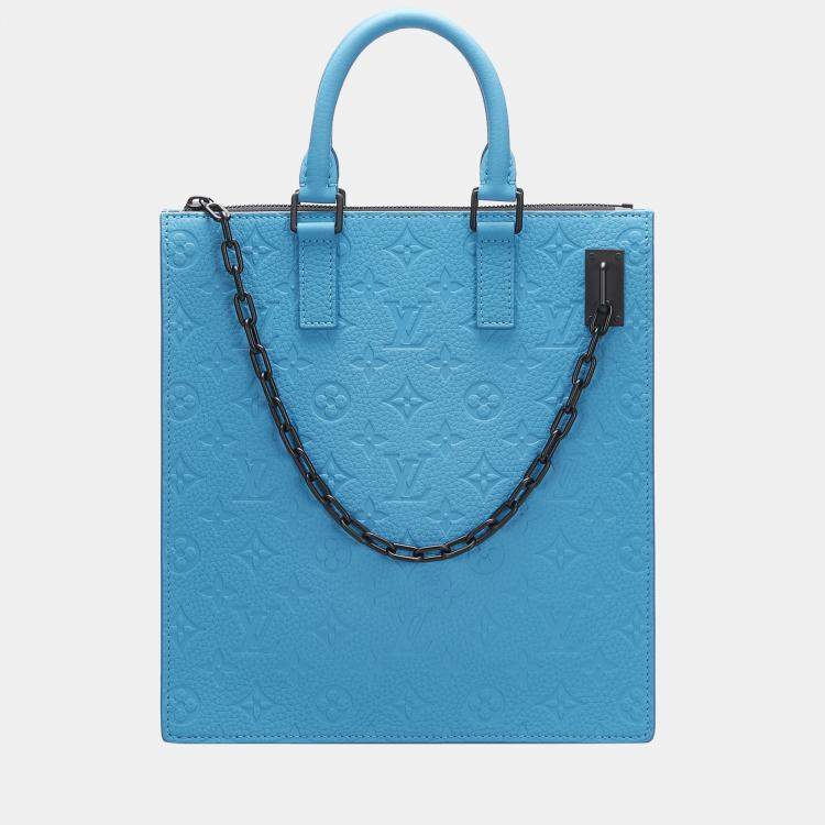 Louis Vuitton Blue Monogram Taurillon Sac Plat