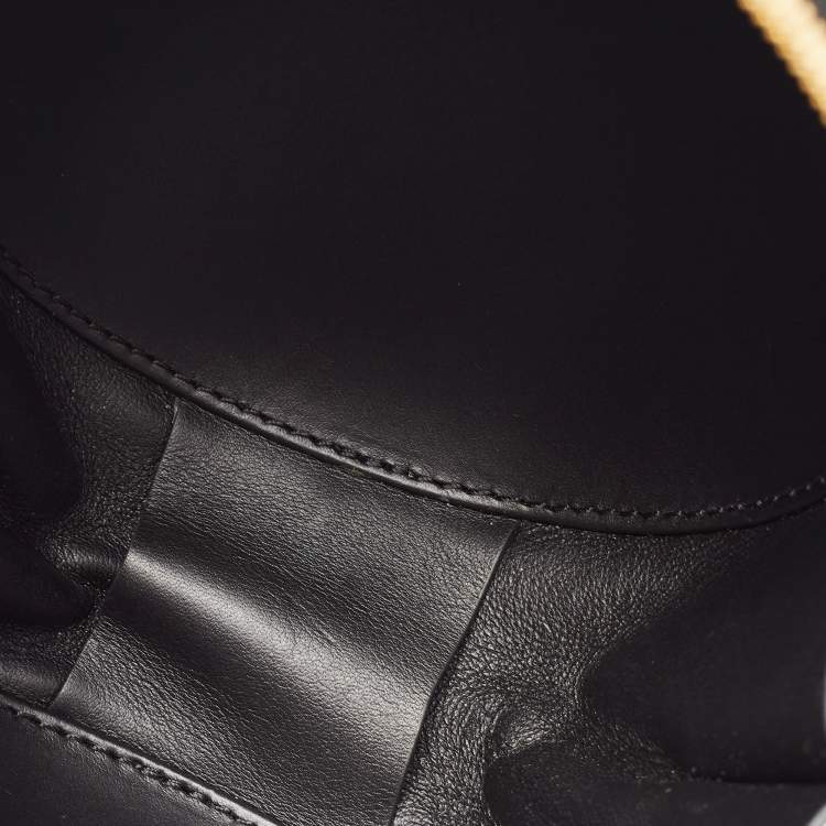 Pre Owned Louis Vuitton Black Monogram Canvas and Leather LV Egg Bag