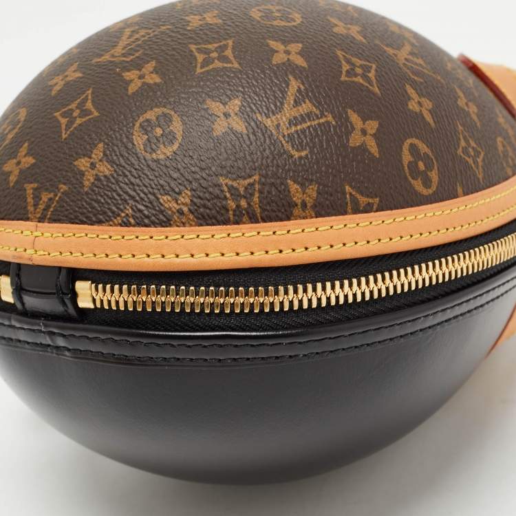 Pre Owned Louis Vuitton Black Monogram Canvas and Leather LV Egg Bag