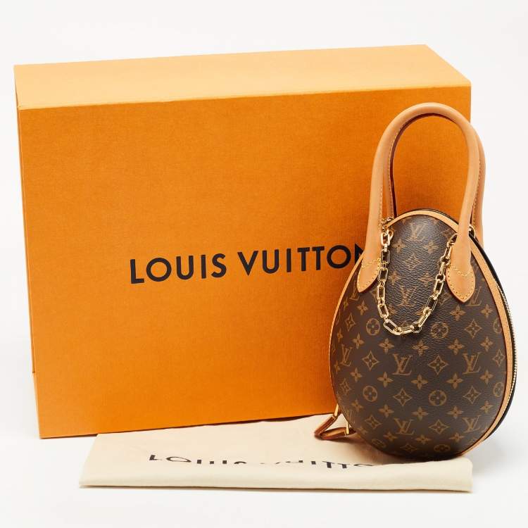 Pre Owned Louis Vuitton Black Monogram Canvas and Leather LV Egg Bag