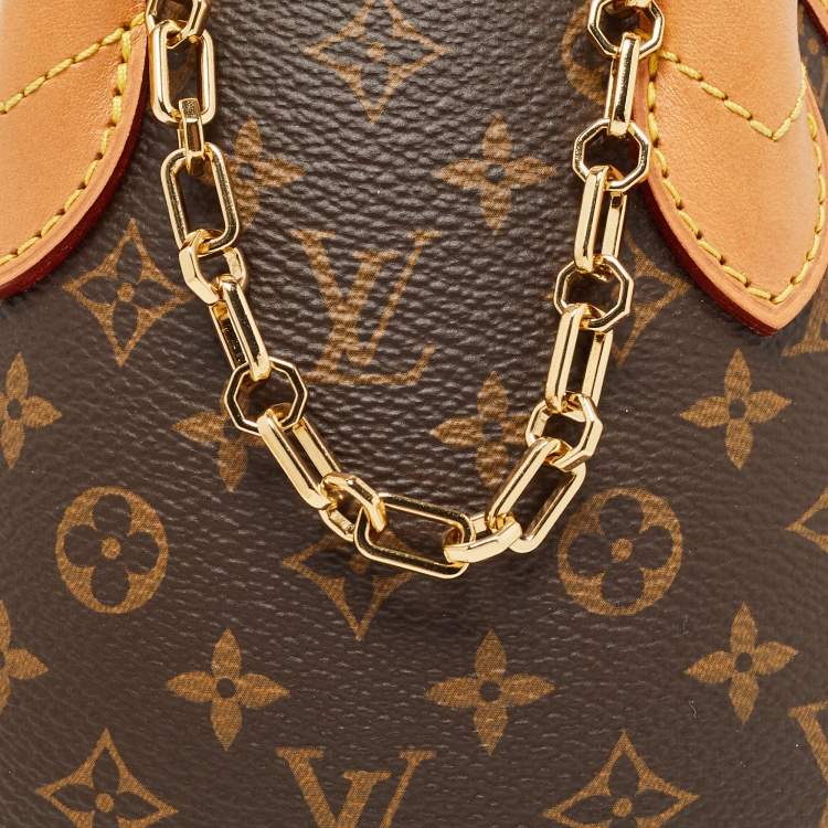 Pre Owned Louis Vuitton Black Monogram Canvas and Leather LV Egg Bag
