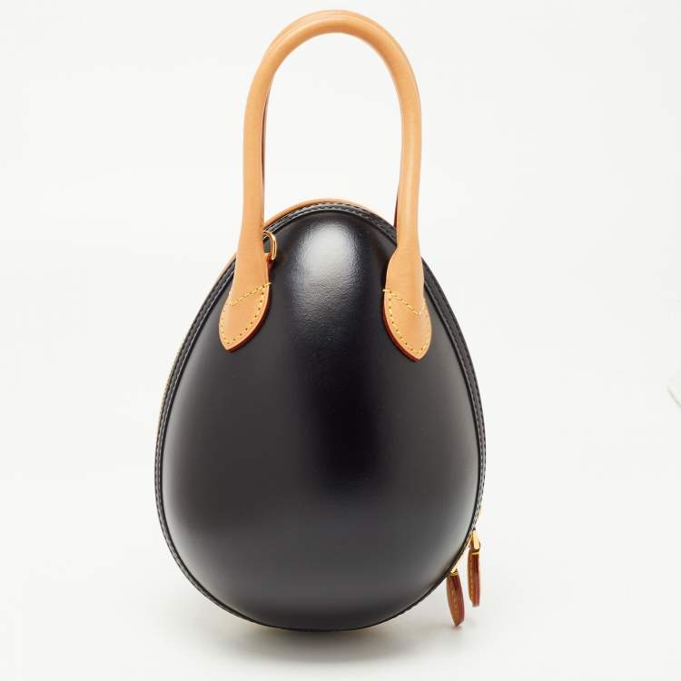 Pre Owned Louis Vuitton Black Monogram Canvas and Leather LV Egg Bag