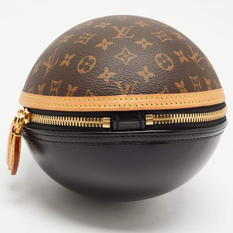 Pre Owned Louis Vuitton Black Monogram Canvas and Leather LV Egg Bag