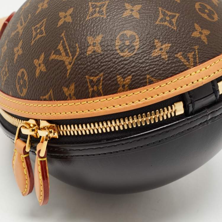 Pre Owned Louis Vuitton Black Monogram Canvas and Leather LV Egg Bag